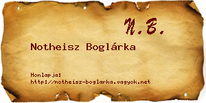 Notheisz Boglárka névjegykártya