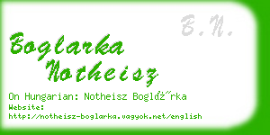 boglarka notheisz business card